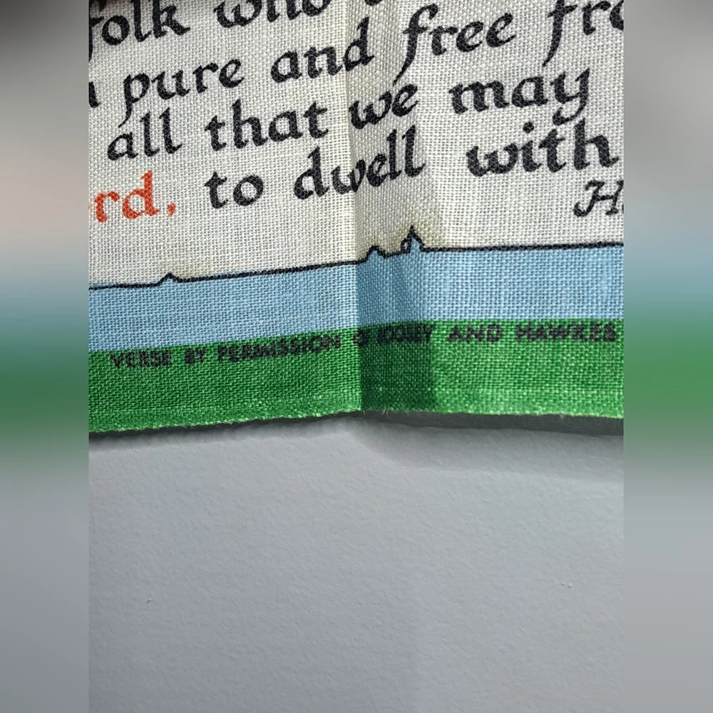 Vintage Irish Linen 'Bless This House by Helen Taylor